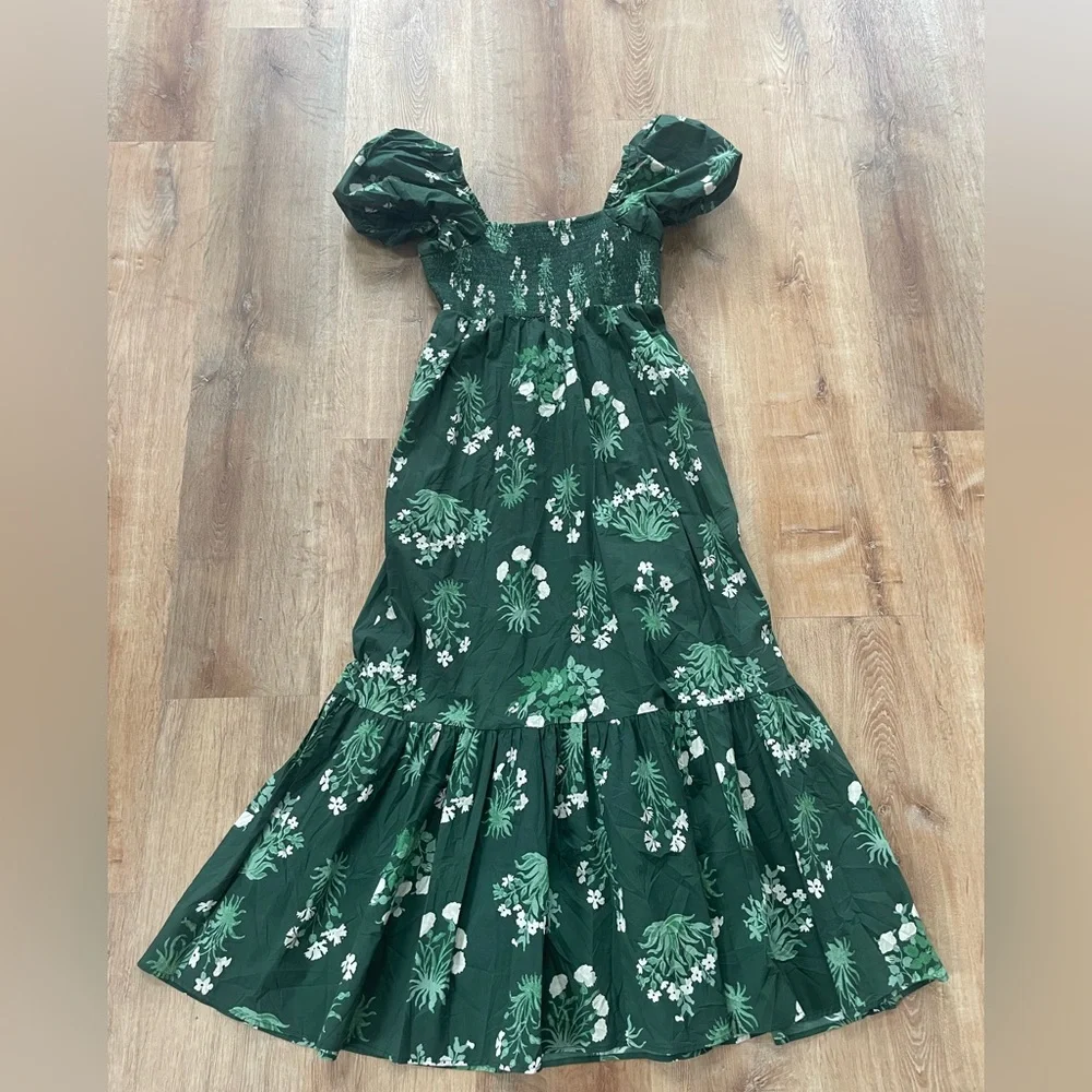 Tuckernuck Viridian Stamped Bouquets Gabrielle Dress - Picture 7 of 11